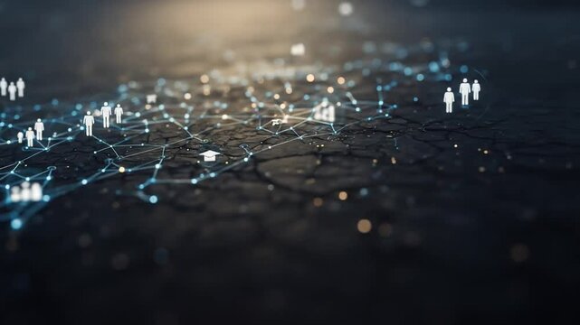 Abstract demographic trends visualization