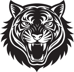 Majestic Tiger Vector Illustration – Bold, Fierce, and Wild-Inspired Artwork in Clean Lines and Striking Detail for Digital, Print, or Branding Use