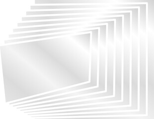Obraz premium Square metallic or silver overlapping. Geometric modern design