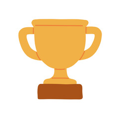 Golden trophy vector illustration symbolizing achievement and victory. Perfect for sports, awards, competitions, and success-themed design projects. High-quality and trendy graphic.