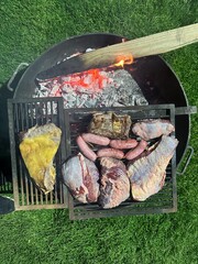 grilled meat on the grill