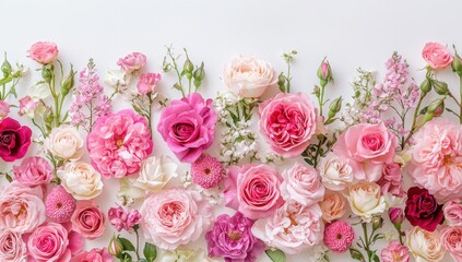 Pink and white tulips