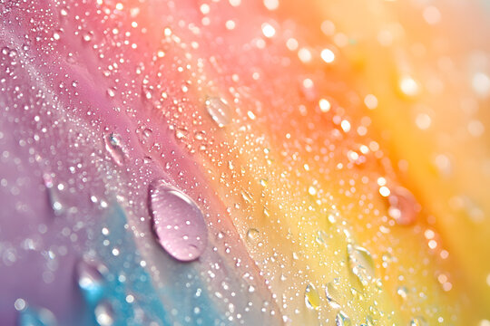 Water Droplets Beading on Waterproof Fabric Surface Creating a Protective Barrier