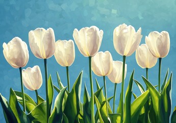 White Tulip Still Life
