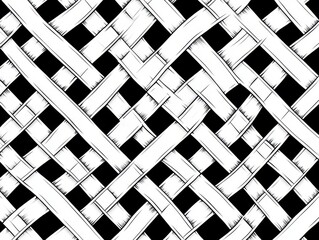 Black and White Basket Weave Pattern