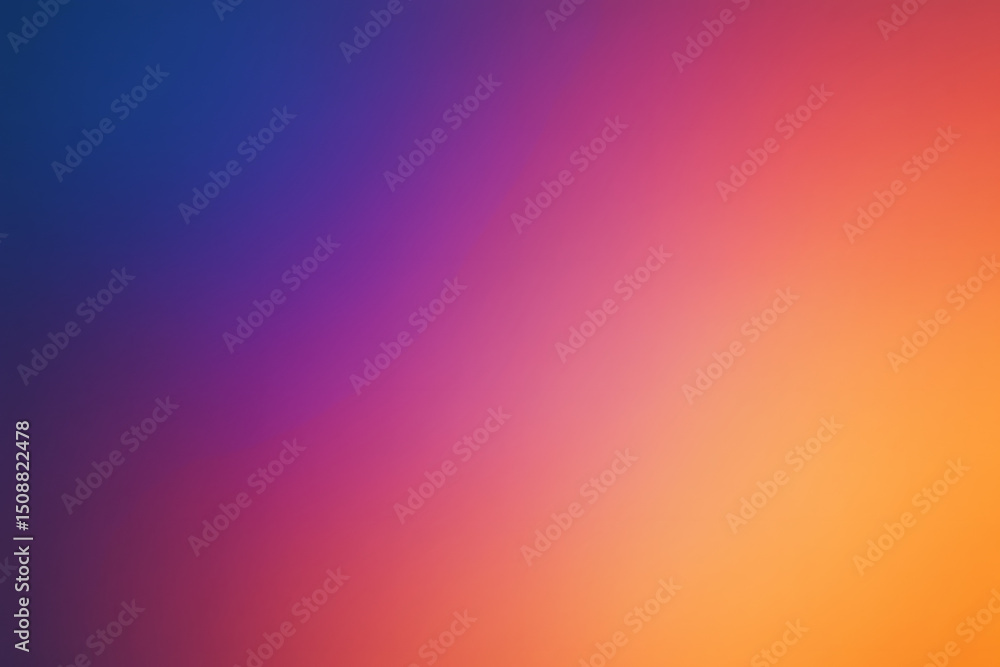 Poster abstract smooth gradient transitioning from deep blue to orange with magenta and purple tones in bet
