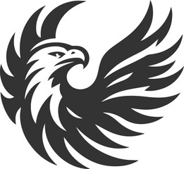 Obraz premium Graphics element of a eagle silhouette bird animal vector