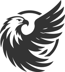 Fototapeta premium Graphics element of a eagle silhouette bird animal vector
