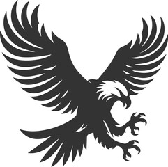 Obraz premium Graphics element of a eagle silhouette bird animal vector