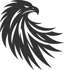 Graphics element of a eagle silhouette bird animal vector