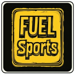 Sign promoting Fuel Sports as an energy source for athletes in a vibrant and dynamic outdoor setting during a sports event