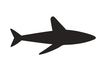 Shark vector illustration. shark silhouette vector design.