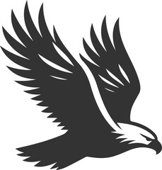 Graphics element of a eagle silhouette bird animal vector