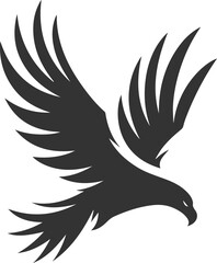 Graphics element of a eagle silhouette bird animal vector