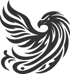 Obraz premium Graphics element of a eagle silhouette bird animal vector
