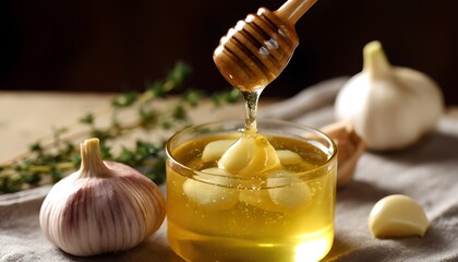 Fermented garlic honey