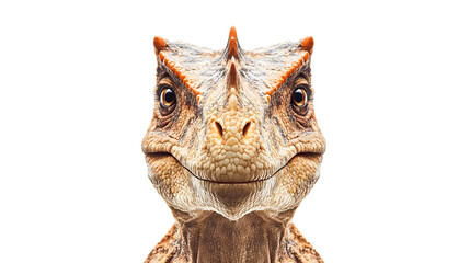 Professional Portrait of a Triceratops Dinosaur Isolated on Transparent Background