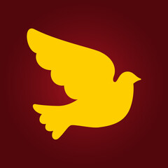 Dove bird trendy artwork magnificent abstract vector illustration colorful applicable design