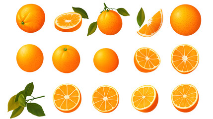 set of oranges