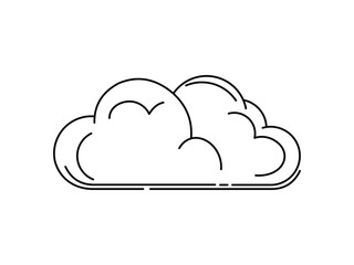 Cloud Icon in Line Style. Clean and Minimal Vector Art