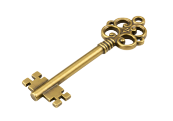 Ornate Antique Brass Skeleton Key
