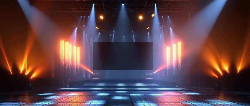 スポットライトで照らされたステージ