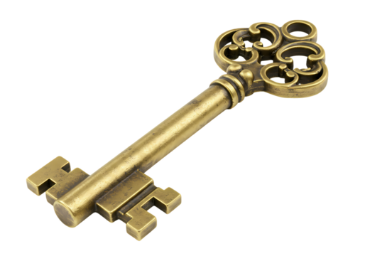 Antique Brass Key A Glimpse into the Past - Powered by Adobe