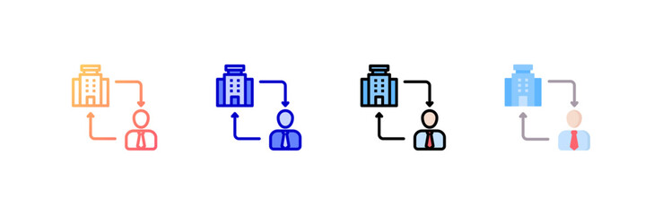 B2c  Icon set multiple style collection