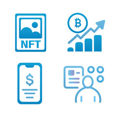 Digital Finance and Blockchain Icons