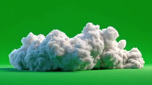Cloud Burst: A fluffy, cumulus cloud takes center stage against a vibrant backdrop. A perfect emblem of ethereal wonder, the image is a beautiful example of abstract creativity and natural phenomenon.