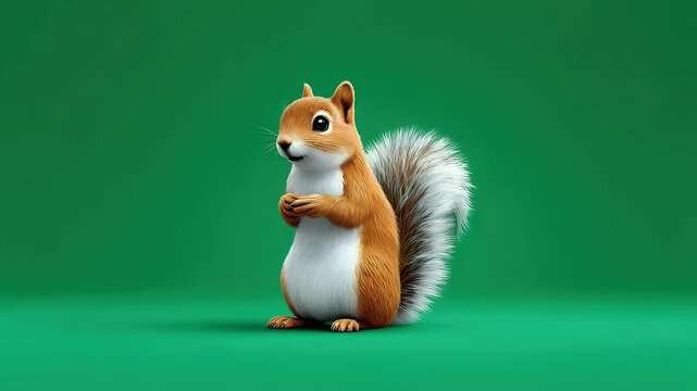Cute cartoon squirrel illustration