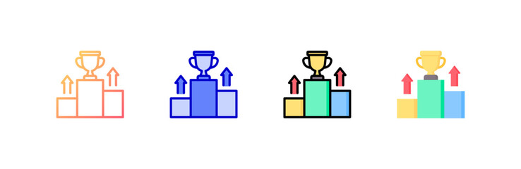 Competition Icon set multiple style collection