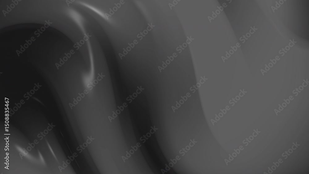Poster abstract dark gray background with smooth, flowing wave patterns. subtle light variations create dep