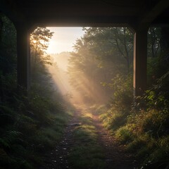 tunnel in the forest