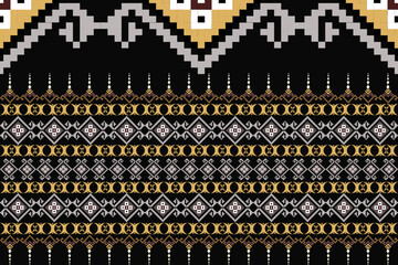 Seamless pattern with black and white stripes. Seamless design of geometric patterns is part of the fabric, background, carpet, tile, clothing, gift wrapping paper, etc.