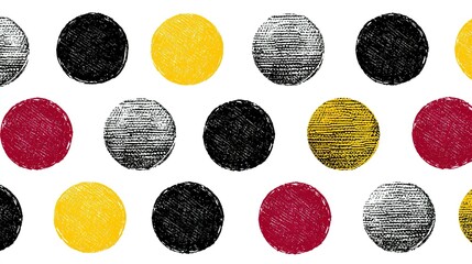 Colorful circles in a repeating pattern.