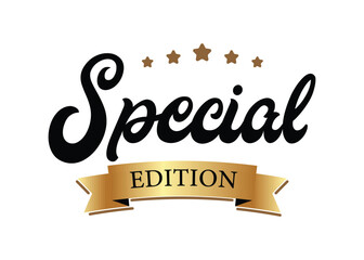 Special Edition Gold & Black Label Premium Product Branding logo icon vector badge sticker design
