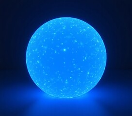 Futuristic Glowing Sphere with Infinity Symbol and Digital Elements