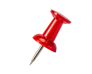 Red pin isolated on transparent background
