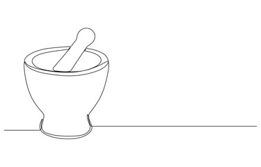 pestle one Continuous line drawing