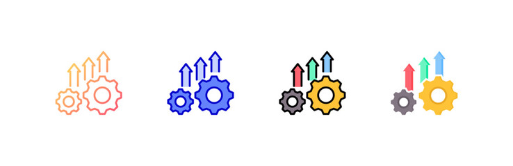 Improvement Icon set multiple style collection