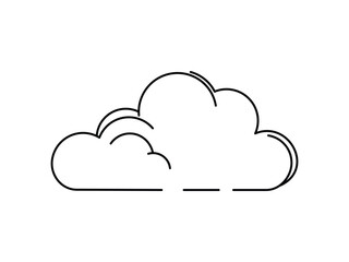 Fototapeta premium Clean Line Cloud Icon. Simple Abstract Weather Design