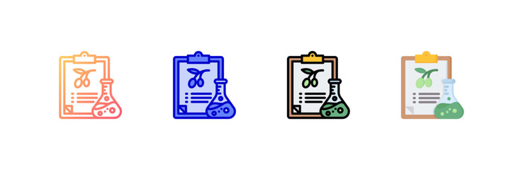 Test Result Icon set multiple style collection