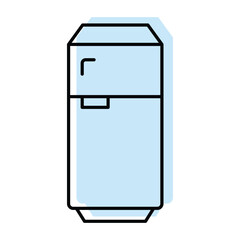 Refrigerator color shadow thinline icon , vector, pixel perfect, illustrator file 