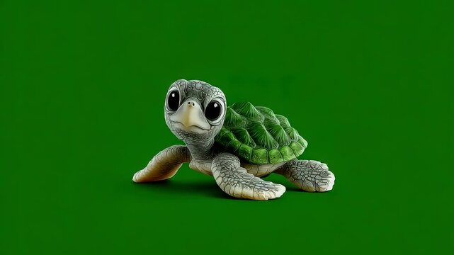 Cute little turtle cartoon illustration