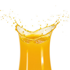 Fresh orange juice splash drink beverage refreshment vitamin citrus on transparent background
