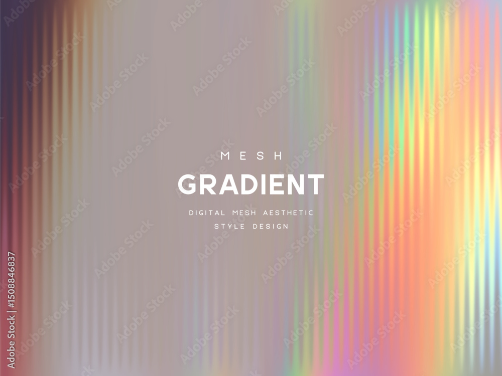 Poster pastel gradient mesh background with vertical stripes and smooth transitions. abstract vector design