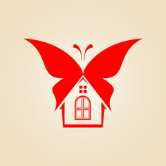 Butterfly Home trendy artwork ravishing abstract vector illustration colorful practical design
