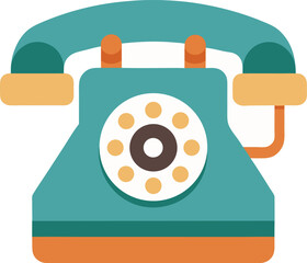 vector illustration of a retro telephone