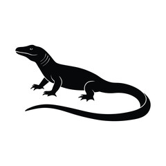 Monitor Lizard Sand Vector Silhouette